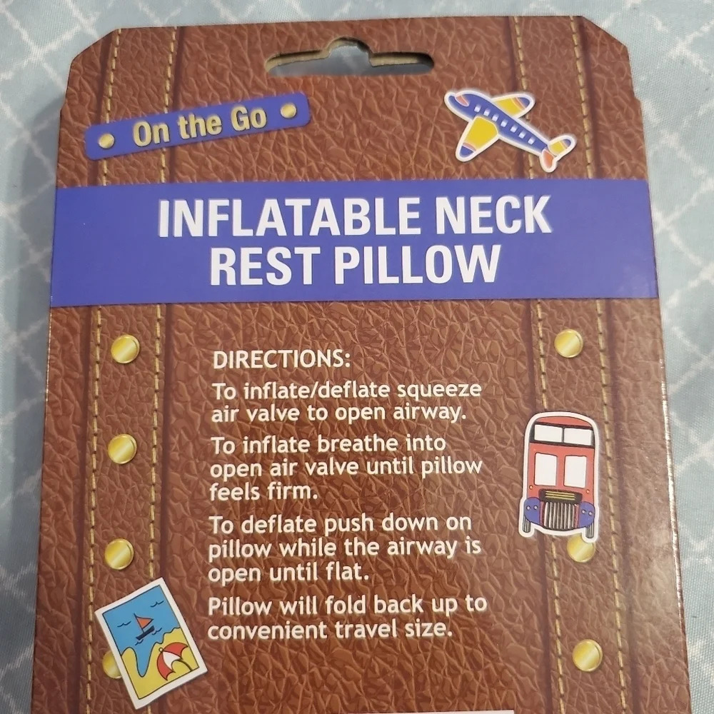 Travel Pillow Inflatable Neck Rest - Picture 3 of 3